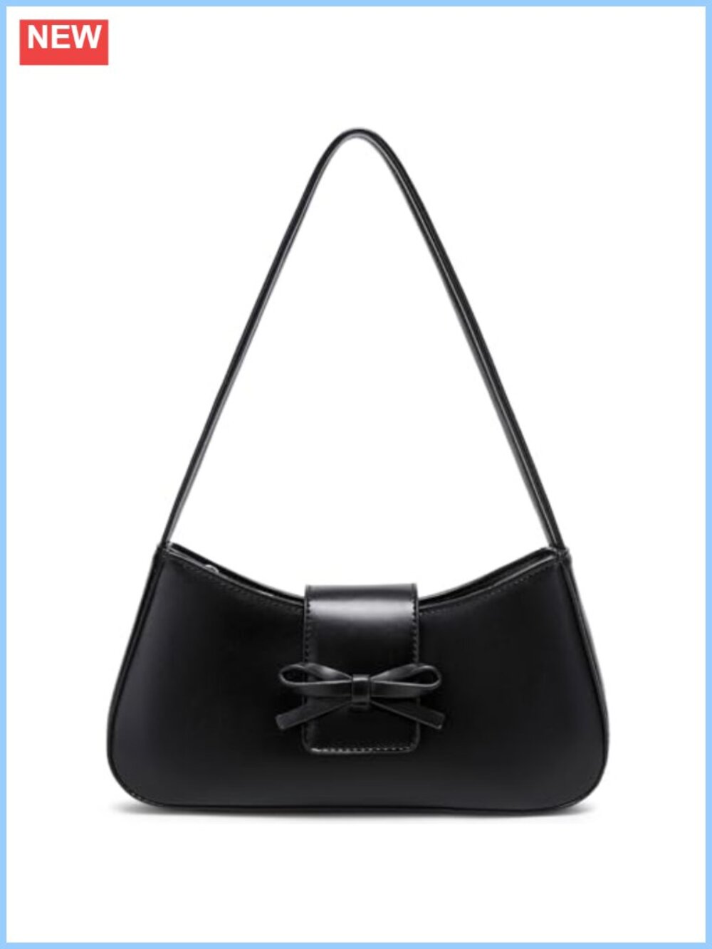 PU Leather Hobo Shoulder Bag Bow Crossbody Small Purse